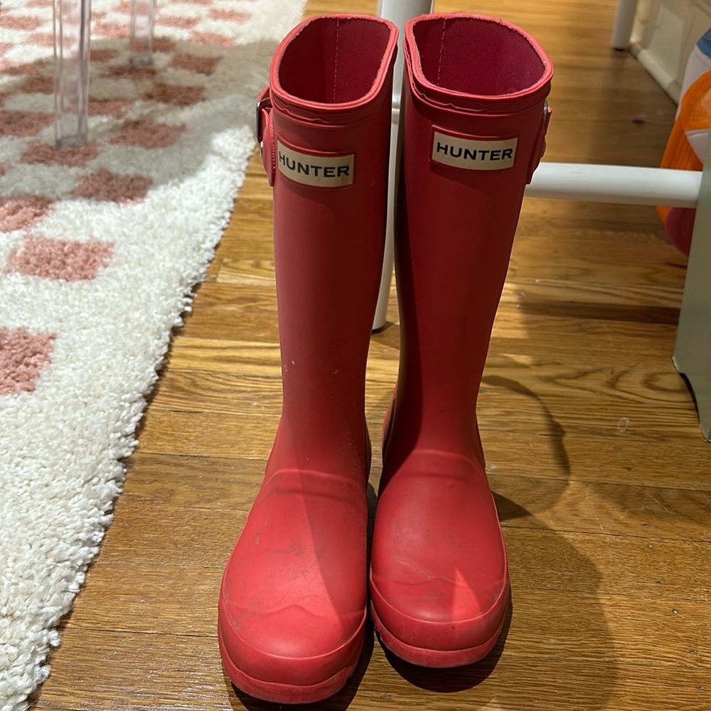 Purple hunter rain boots (sorry got rid of the pink ones)